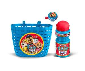 Accessori Bambina Bicicletta PAW PATROL 3 Pezzi - Cestino, Borraccia 350ml e Campanello