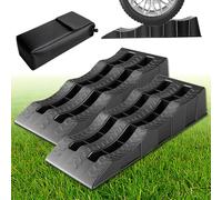 Accessori Camper, Cunei livellatori, 2 Pezzi Cunei per Camper, Rampe Sollevamento Auto, Rampe per Auto, Rampa Sollevamento Auto, per Garage Officina Auto Camion (BLACK)