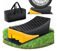 Accessori Camper, Cunei livellatori, 2 Pezzi Cunei per Camper, Rampe Sollevamento Auto, Rampe per Auto, Rampa Sollevamento Auto, Fino a 5000 Kg，per Garage Officina Auto Camion (yellow)