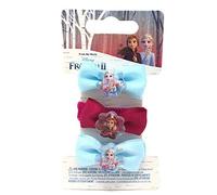 Accessori capelli per bambine Frozen Disney set 3 elastici con fiocco