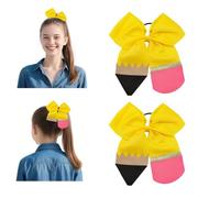 Accessori Capelli Ritorno Scuola, 2pcs Elastici Capelli Matita, Elastici per Capello Ritorno Scuola, Accessori Capello per il Regreso a la Escuela per Studenti dell'Asilo, Scuole Medie e Superiori