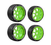 Accessori Car RC Per ARRMA 1/7 Per Felony Per Infraction 6S Per FS Per Racing Mustan RWD Drift Car 2PCS Anteriore Posteriore Pneumatici 17mm Hex Ruota Set(Green)
