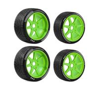 Accessori Car RC Per Arrma Per Felony Per Infraction Per Limitless 6S 3S 1/7 Pneumatici In Gomma Ruote 100mm 17mm Hex On-Road RC Car High Grip(Green)