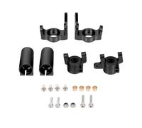 Accessori Car RC Per Axial Per SCX10 90046 90047 Supporto Mozzo Sterzo Anteriore Metallo Set Bloccaggio Assale Posteriore Ricambi Auto RC Accessori E Sostituzioni(Black)