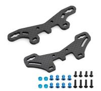Accessori Car RC Per Tamiya Per TT02S 02SR -02 Type-S 1/10 In Fibra Di Carbonio Piastra Supporto Ammortizzatori Anteriore E Posteriore Rialzata Parti Aggiornamento Per Auto RC(Front rear)