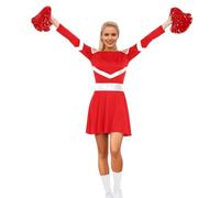 Accessori Carnevale Adulta, Costume da Cheerleader Elegante per Spettacoli Teatrali E Eventi di con Stile Raffinato E Design di Moda