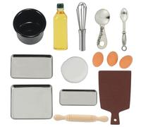 Accessori Casa delle Bambole in Miniatura, Accessori da Cucina in Miniatura con Miniatura Mattarello Olio d'oliva Mescolare Pentola, Cibo Giocattolo per Bambini, Alimenti in Miniatura Mini Cibo Set