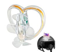Accessori casco Aereo alimentato a LED ornamenti cuore | Specchio rotante per manubrio, decorazione per donne, uomini, equitazione, viaggi, sci, snowboard, ciclismo