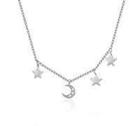 Accessori Collana Collana Link Catena Star Star Moon Charm CZ per N Gioielli Raffinati