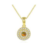 Accessori Collana Opale di gioielleria fine per n Collana a Pendente Rotonda Scintillante