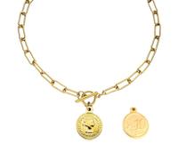 Accessori Collane Vintage a levetta Femminile da Donna, Follia a Maglia a Catena Punk - Queen Elizabeth Rotonde Moneta Rotonda Fascino