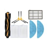 Accessori compatibili con ABIR X5 X6 X8 Genio Navi N600 Parti di ricambio for aspirapolvere robot Spazzola laterale principale Set di filtri Hepa(Set 4)