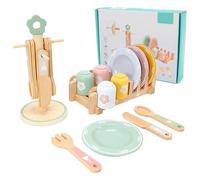 Accessori Cucina Bambini in Legno, Set Cucina Bambini, Pentoline Giocattolo Bambina, Giochi Cucina per Giochi Gioco di Ruolo