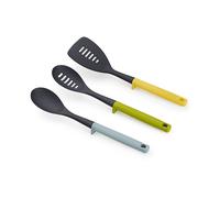 Joseph Joseph Duo Utensili Cucina, Set accessori 3 pezzi, mestoli, cucchiai e spatola, resistenti al calore, Multicolore