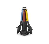 Joseph Joseph Elevate Carousel - Set di utensili, 6 pezzi, con supporto girevole, Porta Utensili, Blu/Rosso/Bianco