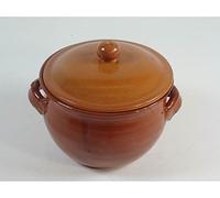 Accessori cucina Pentola Bombata Pignata In Terracotta Con Coperchio Cm.18