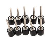 Accessori da 12,7 mm Mandrino in gomma per tamburo Asta con gambo da 2,35 mm per levigatrice Levigatura Levigatura Lucidatura per utensili rotanti Dremel * 10, come mostrato