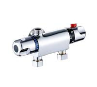 Accessori da bagno con valvola di controllo for doccia in lega cromata for rubinetto a barra termostatica, uscita G1/2 superiore