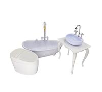 Accessori da bagno for casa delle bambole in 1/6, giocattoli da collezione, oggetti di scena for modelli di bambole, vasca da bagno in miniatura, WC, modello di lavabo for bambole da 12 pollici
