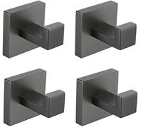 Accessori da Bagno Grigio Spazzolato Acciaio Inossidabile Pistola in Metallo Portasciugamani Porta Carta Igienica Accappatoio Gancio Portasciugamani Hardware per WC, Paper Holder 2 Pc