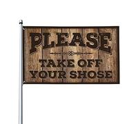 Accessori da bar Man Cave Please Take Off Your Shoescarpet Flag Decorazioni per portico Outdoor Mens Room Decor (120 x 180 cm)