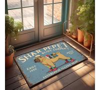 Accessori da bar Man Cave Shar-Peis in calzini: The Buoy Company - Zerbino con linea alla moda stravagante, decorazione per ambienti esterni, 40 x 60 cm
