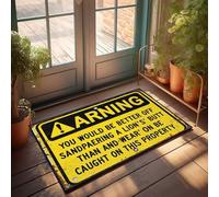 Accessori da bar per esterni, decorazione avvertimento: carteggiare un culo di leone è meglio che essere qui! Zerbino decorativo per portico esterno per ingresso interno (50 x 80 cm)