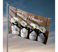 Accessori da bar per esterni, decorazione con scritta in inglese "Choose Faith, Hope, Love, And Joy Today", bandiere per la stanza degli uomini (60 x 90 cm)