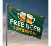 Accessori da bar per uomo Cave Free Beer Tomorrow: un brindisi festivo agli applausi futuri! Bandiera sportiva decorazione bar patio bar accessori (120 x 180 cm)