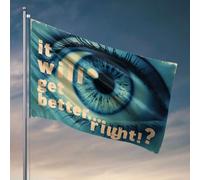 Accessori da bar per uomo Cave It Will Get Better... Right!? Bandiera college dormitorio poster per ragazzi hippie decorazione (120 x 180 cm)