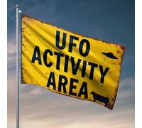 Accessori da bar per uomo caverna Ufo area di attività: un cartello misterioso bandiera divertente decorazione per la stanza dei bambini (60 x 90 cm)