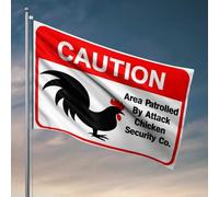 Accessori da bar per uomo grotta attacco pollo sicurezza: Keep Out! Bandiera decorazioni per dormitorio per ragazzi universitari bandiere per bedroo (30 x 45 cm)