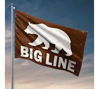 Accessori da bar per uomo grotta Big Line: la bandiera del sentiero dell'orso divertente decorazione per la stanza dei bambini (60 x 90 cm)