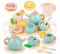 Accessori da cucina per bambini, set da tè in legno, giochi di ruolo, lavello da cucina in legno, regalo per bambini e bambine