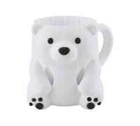 Accessori da dessert a forma di animale dei cartoni animati, impugnatura ergonomica e doppi cucchiai, cassetto segreto per gelato, pinte, portabicchieri, gelato, pinta con poggiamestolo