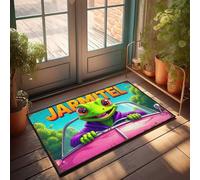 Accessori da garage per uomo Cave Jarmitel: The Green Lizard'S Pink Car Adventure Zerbino per esterni per ingresso domestico decorazione per camera da letto (50 x 80 cm)