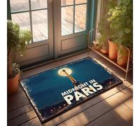 Accessori da garage per uomo caverna di mezzanotte a Parigi: una torre Eiffel al chiaro di luna, zerbino per esterni per ingresso di casa, decorazione per camera da letto (50 x 80 cm)