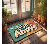 Accessori da garage per uomo caverna Rise Above: superare le sfide con determinazione zerbino zerbino per esterni per ingresso domestico decorazione per camera da letto (65 x 90 cm)