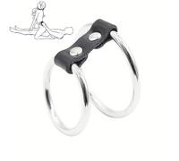 Accessori decorativi in pelle artificiale con anello in ferro e acciaio inossidabile Ŝėx tōŷ