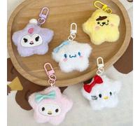 Accessori decorativi per zaino, ciondoli e portachiavi in peluche kawaii dei personaggi cartoni animati Sanrio come Hello Kitty, Little Star, Cinnamoroll, My Melody, Kuromi MLD,KLM,YGG,Gatto KT,BDG,KL