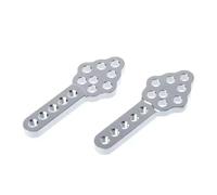 Accessori Dedicati Rc Per Axial Per Scx10 90046 D90 D110 1/10 2 Pezzi Supporto Ammortizzatore In Metallo Regola Per Altezza Angolo Supporto RC Crawler Car(Silver)