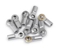 Accessori Dedicati Rc Per Axial Per Tamiya Per TRX-4 Per Scx10 1/10 10 Pezzi Di Bielle M4 In Lega Di Alluminio Con Estremità Sferiche Filettatura Oraria Ricambi Per Auto RC(Silver)