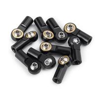 Accessori Dedicati Rc Per Axial Per Tamiya Per TRX-4 Per Scx10 1/10 10 Pezzi Di Bielle M4 In Lega Di Alluminio Con Estremità Sferiche Filettatura Oraria Ricambi Per Auto RC(Black)