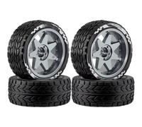 Accessori Dedicati Rc Per Tamiya Per TT01 Per TT02 Per TT02B TA06 XV01 XV02 PTG-2 1/10 65mm Pneumatico Cerchione In Metallo 12mm Esagonale RC Parti Di Auto Da Per Corsa(Gray)