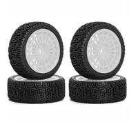 Accessori Dedicati Rc Per Tamiya XV01 XV02 Per TT01 Per TT02 PTG-2 1/10 4PCS 68 Millimetri Per Rally Pneumatici RC Per Auto Per Corsa Ruota Di Gomma Pneumatico Set Aggiornamento(WHITE)