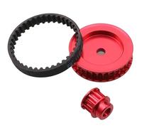 Accessori Dedicati Rc Per Traxxas Per Trx4 Per Trx6 1/10 Parti Fai Da Te Trasmissione A Cinghia Ingranaggi Sistema 12T 30T Aggiornamento Auto Cingolata RC(Red)