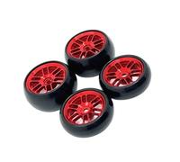 Accessori Dedicati Rc Per Wltoys 244016 Per Losi Micro-B 1/24 RC Auto Alla Deriva Mozzo Ruota Pneumatico Metallo Aggiornamento OP Accessori Parti Di Ricambio(Red)