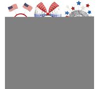 Accessori del giorno 'indipendenza, accessori del 4 luglio - Accessori per feste Candate - 4 luglio Set di cerchi di capelli patriottici di 7 - per partito, sfilata, memoriale, giorno di indipendenza,