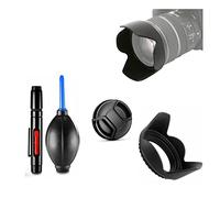 Accessori di base della fotocamera Bundle 49mm paraluce, copriobiettivo, set di pulizia per Canon EOS M50, M50 II fotocamera con Canon EF-M 15-45mm f/3.5-6.3 IS STM Lens