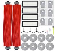 Accessori di Ricambi per Roborock Qrevo S/Qrevo Pro/Q Revo MaxV/Qrevo Plus Robot Aspirapolvere Kit, 2 Spazzola Principale, 4 Filtri Hepa, 4 Spazzole Laterali, 8 Panni Mop, 6 Sacchetti per La Polvere